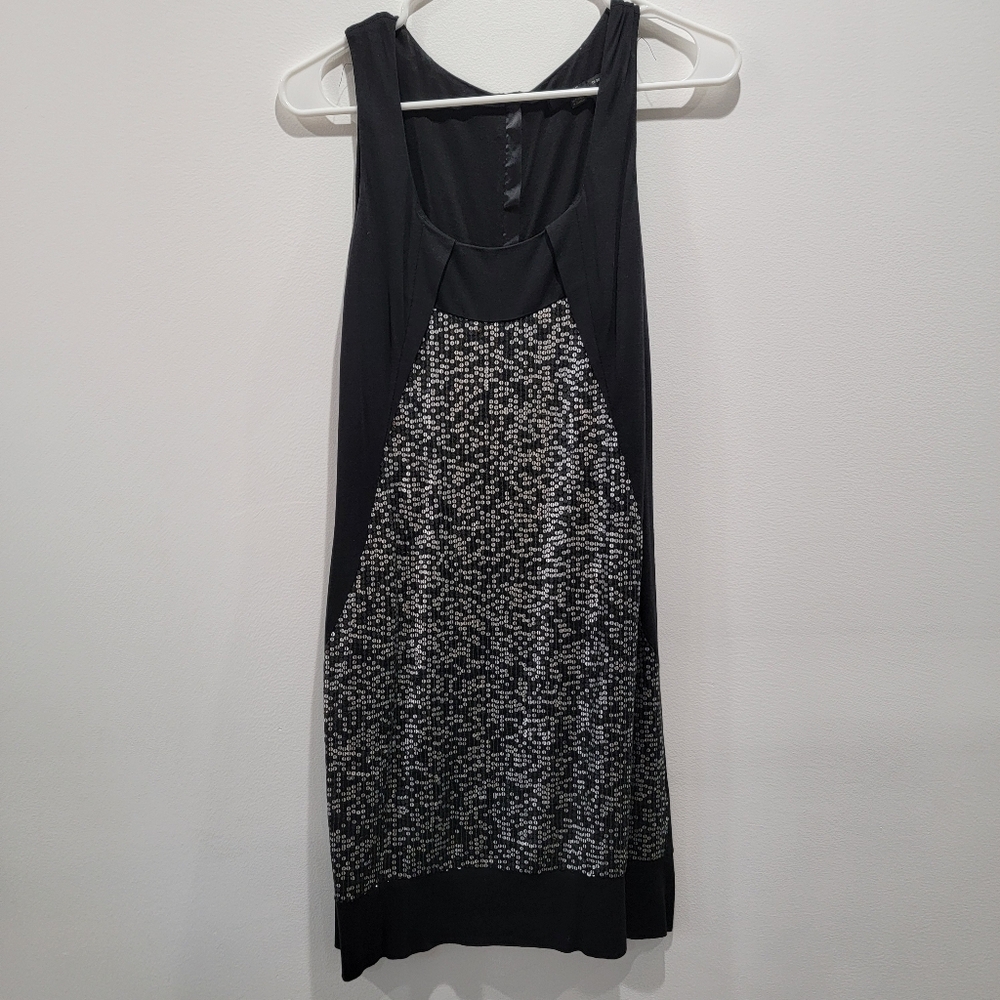 Elegant Black Sequin Women's Dress Sz XS